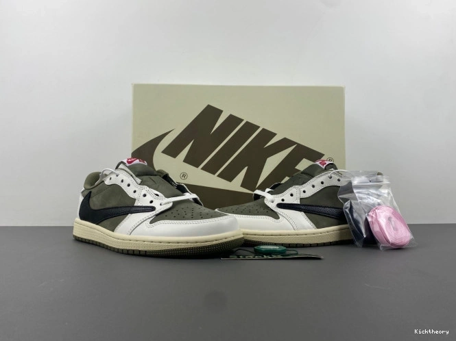 Kick Theory DM7866-200 OLIVE SCOTT X LOW TRAVIS JORDAN AIR 1 OG MEDIUM 0704
